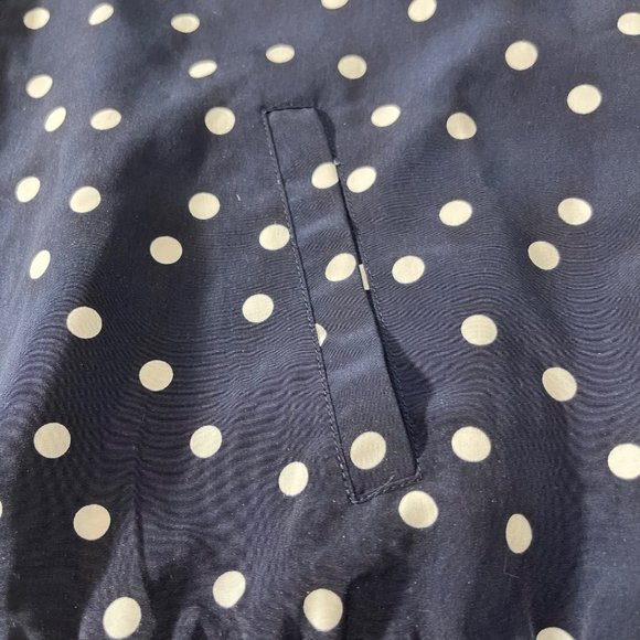 Susan Graver Women's M Navy Blue Polka Dot Bomber Jacket - Picture 4 of 8